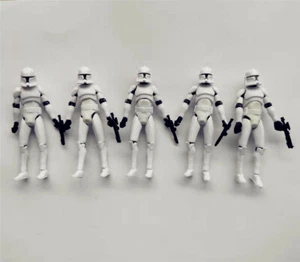 lot of 5 Star Wars Clone Wars No.5 Clone Trooper action FIGURE 3.75" - Picture 1 of 10