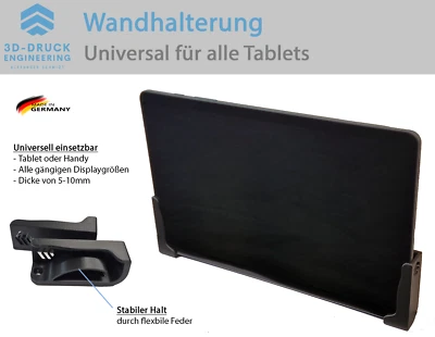 Tablet Wandhalterung universell - z.B. für Galaxy, Ipad, Lenovo Tab, Amazon Fire - Bild 1 von 4