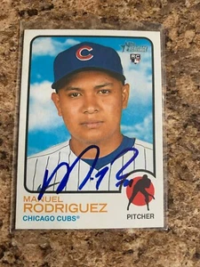 Manuel Rodríguez Firmado 2022 Topps Heritage Auto Chicago Cubs Rc # 291 - Imagen 1 de 1