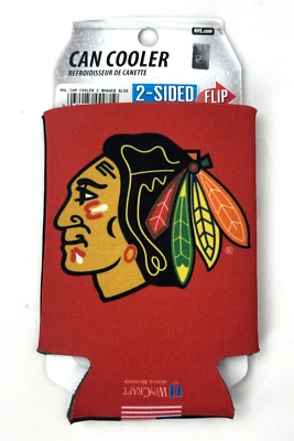 Chicago Blackhawks NHL Can Cooler Holder Neoprene Drink Sleeve Hockey Team - Image 1 of 2
