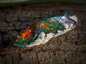 Rough Black Opal, Raw Black Opal, Black Opal Gemstone, 12.70 Carat 13x41 MM RB34 - Picture 1 of 6