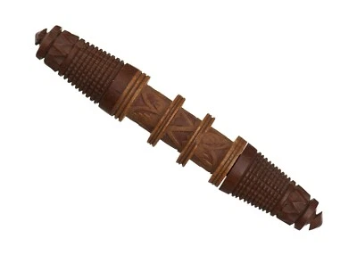 Ancien Porte-aiguilles en Bois Tourné XIXe - Photo 1/4