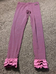 Girls Matilda Jane Striped Pull On Legging Pants Ruffle Size 14 - Picture 1 of 4