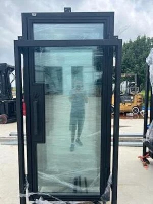 Iron Single Entry Glass Door 37" x 81"  We do Customize Door Any Size Color - Image 1 of 2