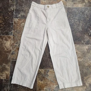 Free People Sunday Skies Damenhose Größe 6 weites Bein elfenbeinweiß W30" L25,5" - Bild 1 von 6