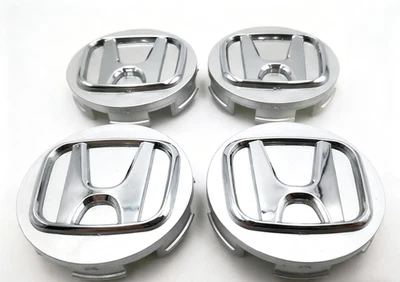 4x CENTER HUB CAPS EMBLEM FITS HONDA SILVER COLOR actual SIZE 69MM (4 PCS) NEW — 第 1/4 张图片