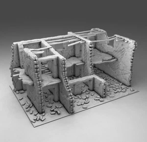 Wargaming Gelände großes zerstörtes Gebäude verschiedene Maßstäbe historisch Wargaming - Bild 1 von 8