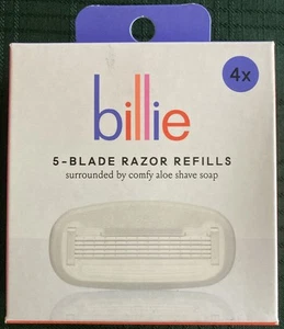 Billie Razor Refill Cartridge 5 Blade Razor Refills 4 Refills - Picture 1 of 3