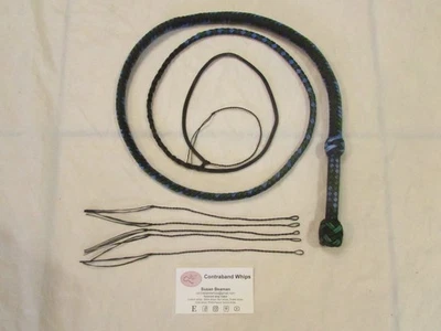Contraband Whips 4.5 Foot 12 Plait Mini Nylon Paracord Eco Bullwhip - Image 1 of 2