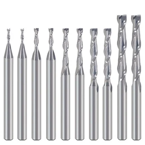 HOZLY CNC-Fräser-Set 1/8 Zoll Schaft, zwei Nuten Upcut-Spirale (CED: 1 mm 1,5 mm... - Bild 1 von 7