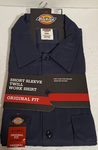 NUEVA Camisa de Trabajo Dickies Para Hombre Manga Corta Ajuste Original Azul 1574 Talla 2XL NUEVA CON ETIQUETAS - Imagen 1 de 5