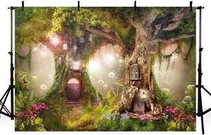 MEHOFOND 8x6 pies Cuento de Hadas Bosque País de las Maravillas Fotografía Telón de Fondo Niños Cumpleaños - Imagen 1 de 5