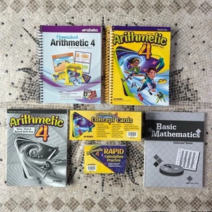ABeka Arithmetic 4 Curriculum Plans, Teacher Key, Quiz Key, Student Quiz, Cards - Picture 1 of 14