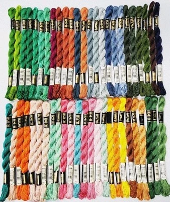 50 DMC #3 Perle Pearl Embroidery Floss Lot of 50 Different Colors 905 to 988 - Image 1 of 4