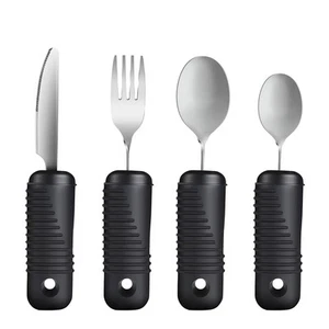 Adaptive Utensils,Easy Grip Silverware,Built Up Bendable Fork,Teaspoon,Tables... - Picture 1 of 7
