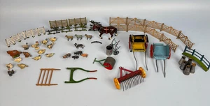 VINTAGE BRITAINS JOHILLCO LEAD FARM ANIMALS DUCKS HENS LAMBS CARTS FENCING CHURN - Picture 1 of 20