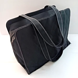 Mary Kay Logo Tasche Beuteltasche schwarz rosa Nähte groß Schultertasche Reisetasche + Spiegel - Bild 1 von 7