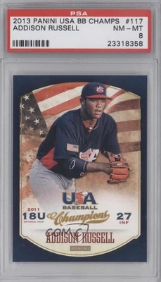 2013 Panini USA Baseball Champions Addison Russell #117 PSA 8 - Image 1 of 2