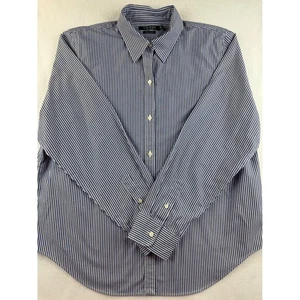 Lauren Ralph Lauren XL Blue White Striped Non Iron Button Down Shirt - Picture 1 of 7