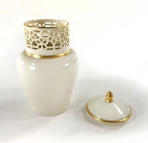 Vintage Lenox Pompeji Porzellan Piercing Ingwer Dose mit Deckel • 24K Gold Details - Bild 1 von 11
