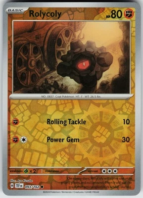 Pokemon Rolycoly 093/162 SV05: Temporal Forces NM Reverse Holo card - Image 1 of 2