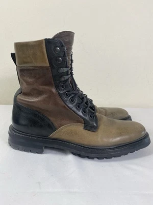 Botas Rag & Bone Spencer Commando 9 Masculinas Couro Combate Color Block Gr Marrom B - Imagem 1 de 4