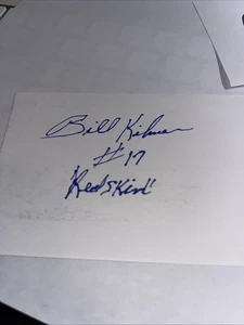 Billy Kilmer  Washington Redskins Signed 3x5 Index Card - Picture 1 of 1
