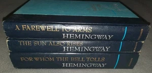 Ernest Hemingway Novels LOT 3 Hardcover Scribner's Historical Fiction - Picture 1 of 14