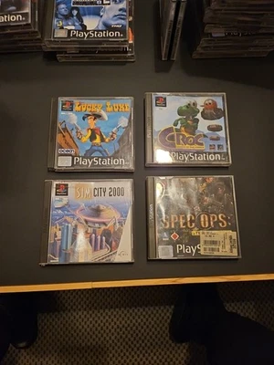 4 Sony Playstation 1 Spiele Croc Sim City 2000 Lucky Luke Spec Ops - Bild 1 von 4