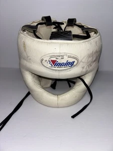 Winning FG-5000 Boxing Head Gear Size Xl White Manny Pacquiao Signed - Picture 1 of 8