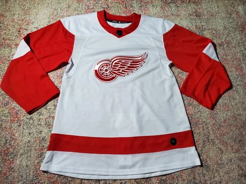 ADIDAS NHL HOCKEY AUTHENTIC JERSEY CLIMALITE DETROIT RED WINGS WHITE SIZE 46-EUC Cover
