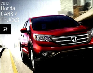 2012 HONDA FULL RANGE SALES BROCHURE—CIVIC ACCORD CR-V CR-Z PILOT RIDGELINE+ NOS - Picture 1 of 1