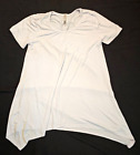 Mono B Women's Soft Rayon Spandex Blend White Shirt Top 1X