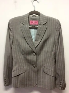 Charles Tyrwhitt Woman Grey Pinstripe Jacket UK 10 - Picture 1 of 3