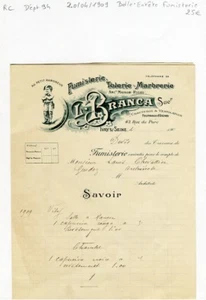 Dépt 94 - Ivry sur Seine 43 Rue du Parc - Belle Entête d'une Fumisterie de 1909 - Imagen 1 de 1