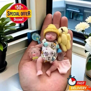 8 cm Full Silicone Body Mini Reborn Girl Handmade Lifelike Bebe Reborn Dol - Picture 1 of 16