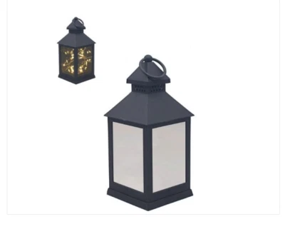 LESSER & PAVEY L&P LED Laterne Zuhause & Geschenke schwarzer Rahmen dekorativ innen außen Beleuchtung