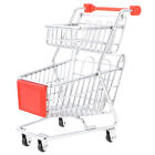 Iron Mini Shopping Carts for Kids - Double-layer Cart Model Toy