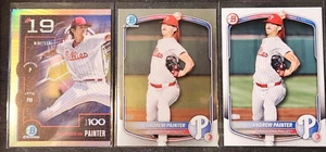 LOTE DE 3 PINTORES ANDREW 2025 Bowman Prospects Top 100/cromo/papel PHILLIES como nuevo - Imagen 1 de 2