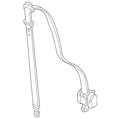 Cinturón y retractor genuino GM 2000-2002 Chevrolet Cadillac GMC Escalade 88955944 Foto 1 de 2