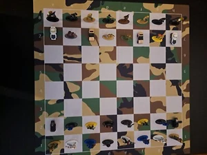 GI Joe Battle Chess with Jada Nano Metalfigs and Camo Chess Board - Picture 1 of 5