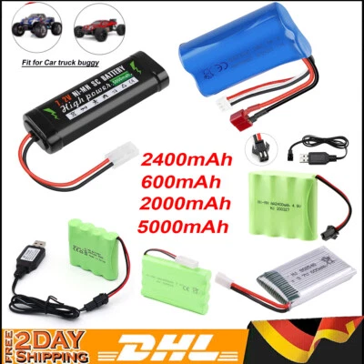 7,2V 5000mAh NI-MH Akku mit Tamiya Stecker für RC Auto Truck Boot Batterie Neu - Bild 1 von 4