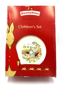 2003 Royal Doulton Bunnykins Baby Set - Collectible Plate & Cup - Vintage - Picture 1 of 15