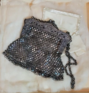 Antique German Silver Mesh Evening Bag w/ Original Liner & Box (read) - Picture 1 of 13