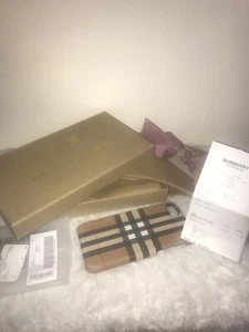 Funda rígida para teléfono Burberry 100 % auténtica con caja bolsa antipolvo recibo - Imagen 1 de 12