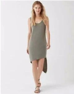 New Splendid Women Sage Green Asymmetric Scoop-Neck Casual Tank Dress - Picture 1 of 12