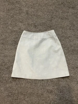 Danier  Leather Suede Skirt Size 4 Blue Woman’s Y2K Look Lined Zip Clueless - Image 1 of 4