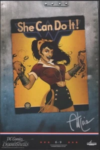 Ant Lucia Signed DC Comics JLA Bombshells Art Print ~ Wonder Woman SHE CAN DO IT - Picture 1 of 1