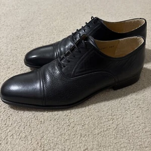 Massimo Emporio 10.5M Cap Toe Mens Shoes Adriano Leather Lace Up Dress Black - Picture 1 of 12
