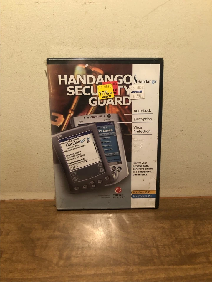 Handango Security Guard By Trend Micro For Palm OS & Pocket PC New & Sealed - Image 1 of 4